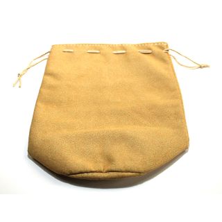 Chessex Leather Bag Tan Rounded Bottom 7" x 8" x 5"