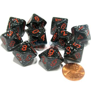 Chessex Speckled Space Set of Ten d10's (25108)