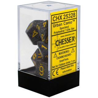 Chessex Speckled Polyhedral Urban Camo 7-Die Set (25328)