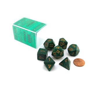 Chessex Speckled Polyhedral Golden Recon 7-Die Set (25335)