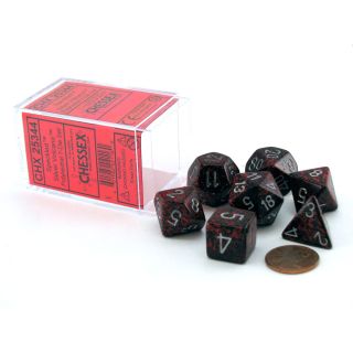 Chessex Speckled Polyhedral Silver Volcano 7-Die Set (25344)