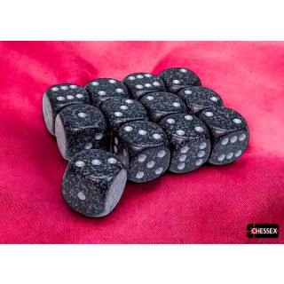 Chessex Speckled Ninja 16mm d6 Dice Block (12 ct)