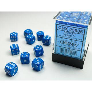 Chessex Speckled 12mm d6 Dice Block (36ct.) - Water