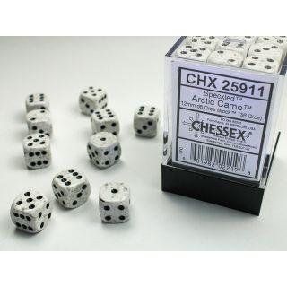 Chessex Speckled 12mm d6 Dice Block (36ct.) - Arctic Camo
