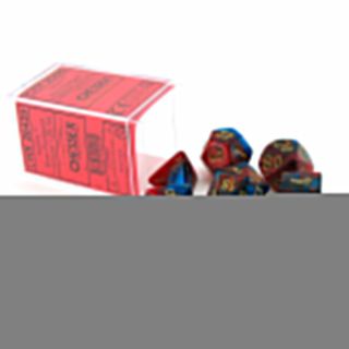 Chessex Gemini Polyhedral Blue-Red/gold 7-Die Set (26429)