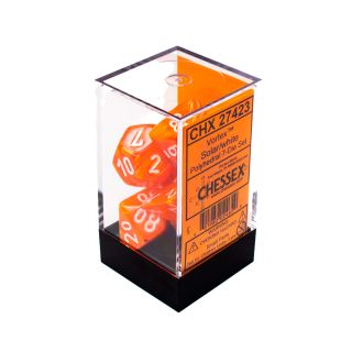 Chessex Vortex Solar/white Polyhedral 7-Die Set (27423)