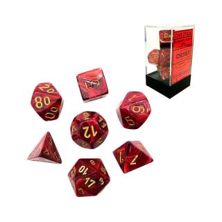Chessex Vortex Polyhedral Burgundy/gold 7-Die Set (27434)