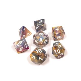 Chessex Festive Polyhedral Carousel/white 7-Die Set (27440)