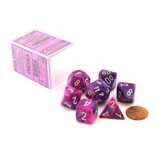 Chessex Festive Polyhedral Violet/white 7-Die Set (27457)