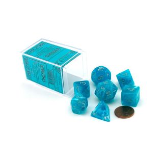 Chessex Cirrus Polyhedral Aqua/silver 7-Die Set (27465)