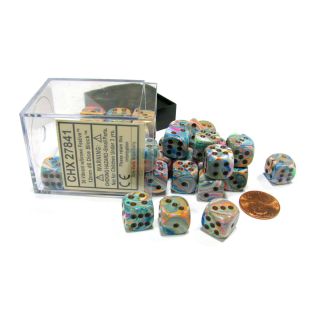 Chessex Festive 12mm d6 Vibrant/brown Dice Block