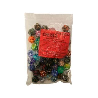 Chessex Bag of 50 Assorted Loose Signature™ Polyhedral d20 Dice (29220)