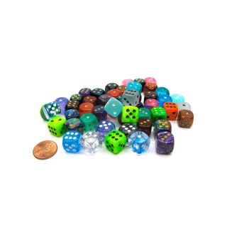 Chessex Bag of 50 Assorted Loose Signature™ 12mm d6 with Pips Dice (29222)