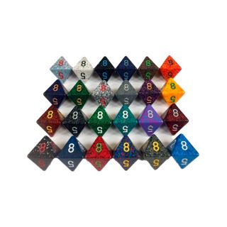 Chessex Bag of 50 d8 Dice Menagerie #3: Speckled Dice (LE732)