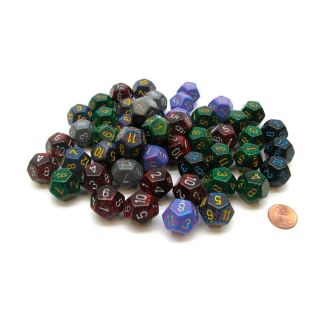Chessex Bag of 50 Dice Menagerie #3: Speckled Dice d12 (LE735)