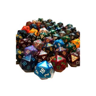 Chessex Bag of 50 Dice Menagerie #3: Speckled Dice d20 (LE736)