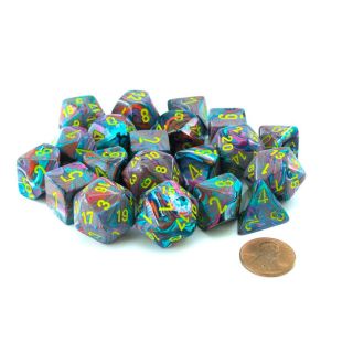 Chessex Bag of 20 - Festive Mosaic / Yellow (LE897)