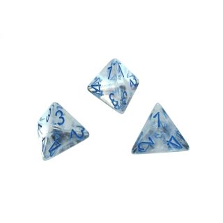 Chessex Borealis? Polyhedral Icicle?/light blue Luminary d4 1ct. **Special Offer**