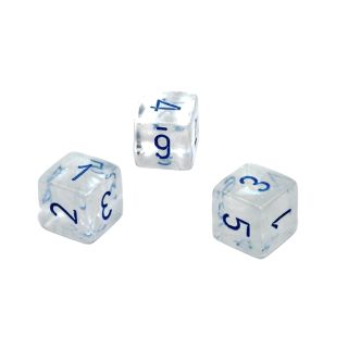 Chessex Borealis? Polyhedral Icicle?/light blue Luminary d6 1ct. **Special Offer**