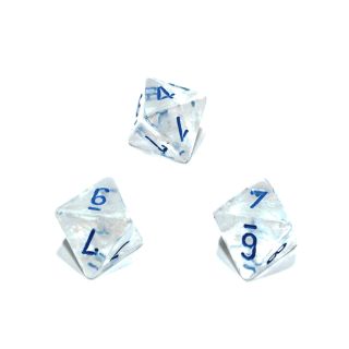 Chessex Borealis? Polyhedral Icicle?/light blue Luminary d8 1ct. **Special Offer**