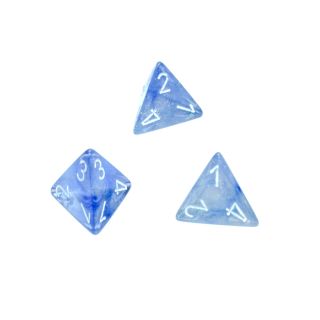 Chessex Borealis? Polyhedral Sky Blue/white Luminary d4 1ct. **Special Offer**