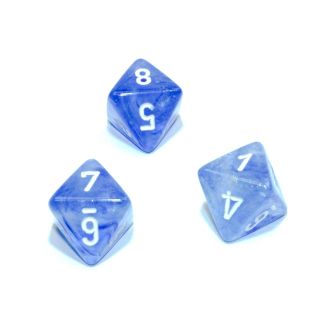 Chessex Borealis? Polyhedral Sky Blue/white Luminary d8 1ct. **Special Offer**