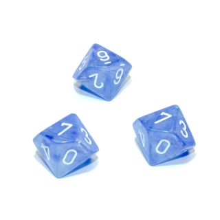 Chessex Borealis? Polyhedral Sky Blue/white Luminary d10 1ct. **Special Offer**