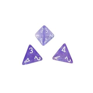 Chessex Borealis? Polyhedral Purple/white Luminary d4 1ct. **Special Offer**