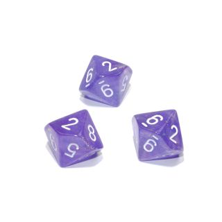 Chessex Borealis? Polyhedral Purple/white Luminary d10 1ct. **Special Offer**