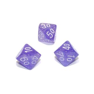Chessex Borealis? Polyhedral Purple/white Luminary Tens 10? 1ct. **Special Offer**