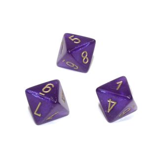 Chessex Borealis? Polyhedral Royal Purple/gold Luminary d8 1ct. **Special Offer**