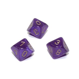 Chessex Borealis? Polyhedral Royal Purple/gold Luminary d10 1ct. **Special Offer**