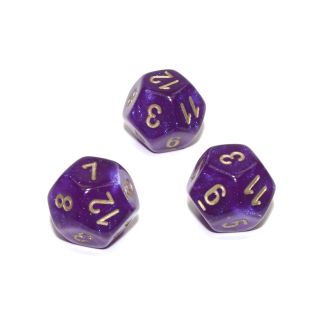 Chessex Borealis? Polyhedral Royal Purple/gold Luminary d12 1ct. **Special Offer**