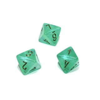 Chessex Borealis? Polyhedral Light Green/gold Luminary d8 1ct. **Special Offer**