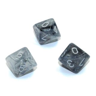 Chessex Borealis® Polyhedral Light Smoke/silver Luminary d10 1ct.