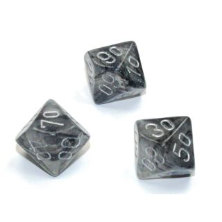 Chessex Borealis® Polyhedral Light Smoke/silver Luminary Tens 10™ 1ct.