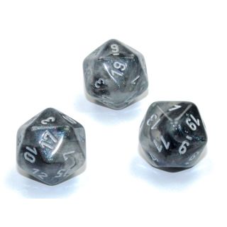 Chessex Borealis® Polyhedral Light Smoke/silver Luminary d20 1ct.