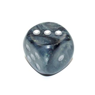 Chessex Borealis® 30mm w/pips Smoke/silver Luminary d6 1ct.