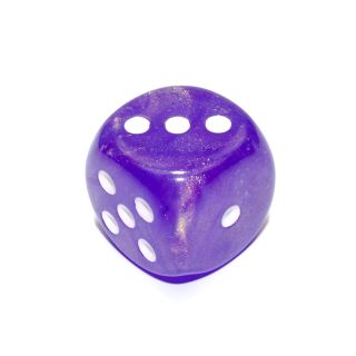 Chessex Borealis® 30mm w/pips Purple/white Luminary d6 1ct.