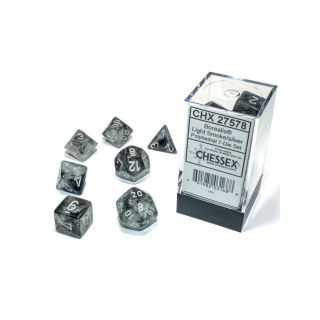 Chessex Borealis® Light Smoke/silver Luminary 7-Die Set (27578)