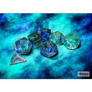 Chessex Nebula Oceanic/gold Luminary 7-Die Set