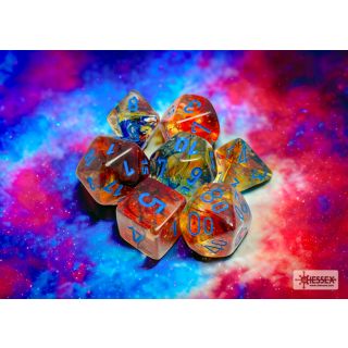 Chessex Nebula Primary/blue Luminary 7-Die Set