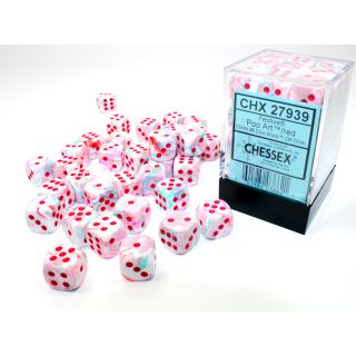 Chessex Festive 12mm d6 Dice Block (36ct.) - Pop Art/red