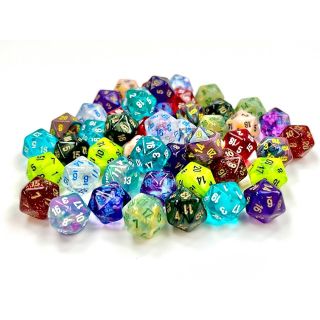 Chessex Bag of 50 Assorted Loose Mini-hedral d20s - 1st Release