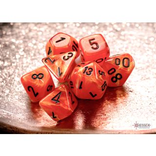 Chessex Vortex Mini-hedral Orange/black 7-Die Set