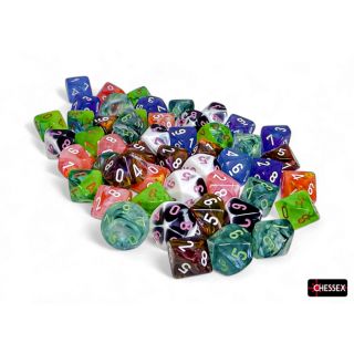 Chessex Bag of 50 Dice Menagerie #11 d10