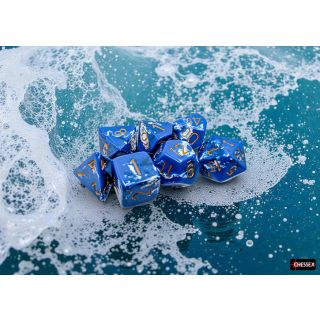 Chessex Brush Polyhedral Wavebreak/gold 7-Die Set