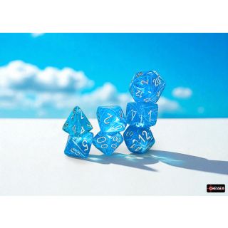 Chessex Luminary Mega-hedral Sky/silver Luminary 7-Die Set