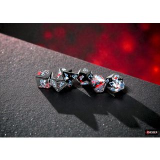 Chessex Brush Polyhedral Dark Side/blue 7-Die Set