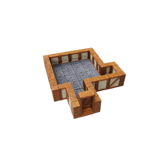 WarLock Tiles: Expansion Pack - 1 in.  Town & Village Straight Walls (16531)